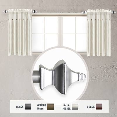 InStyleDesign Tierra 5/8 inch dia. Side Curtain Rod 12-20 inch long (Set of 2)