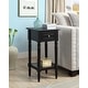 preview thumbnail 1 of 44, Copper Grove Dalem 1 Drawer Accent Table with Shelf Black