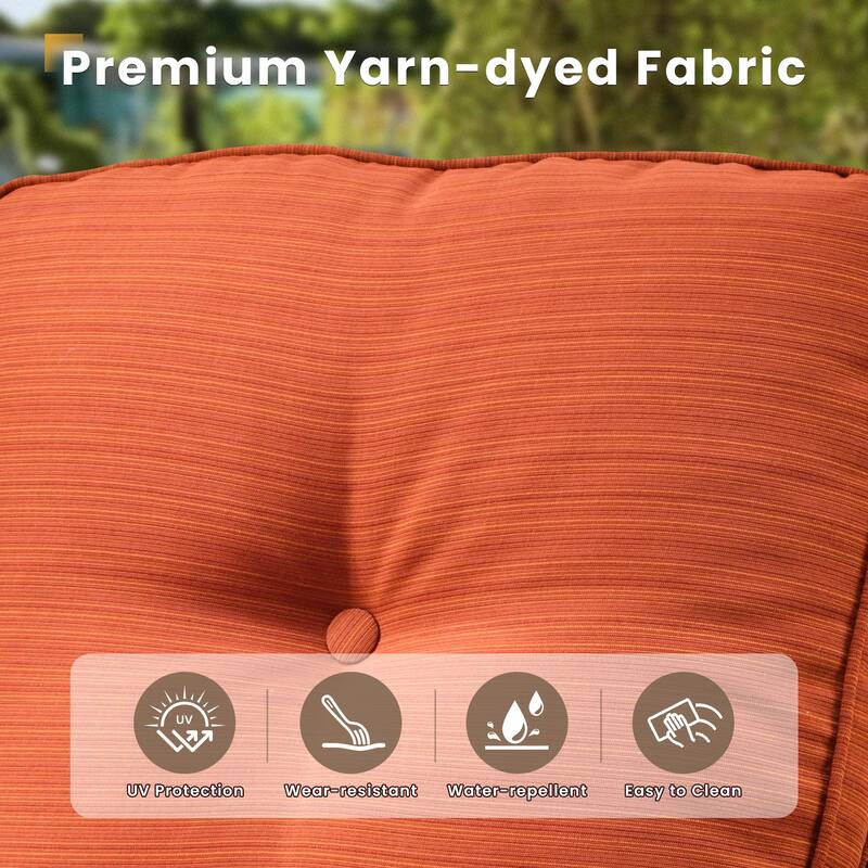 XIZZI 7-Piece Outdoor Patio Furniture Conversation Set with Ottomans