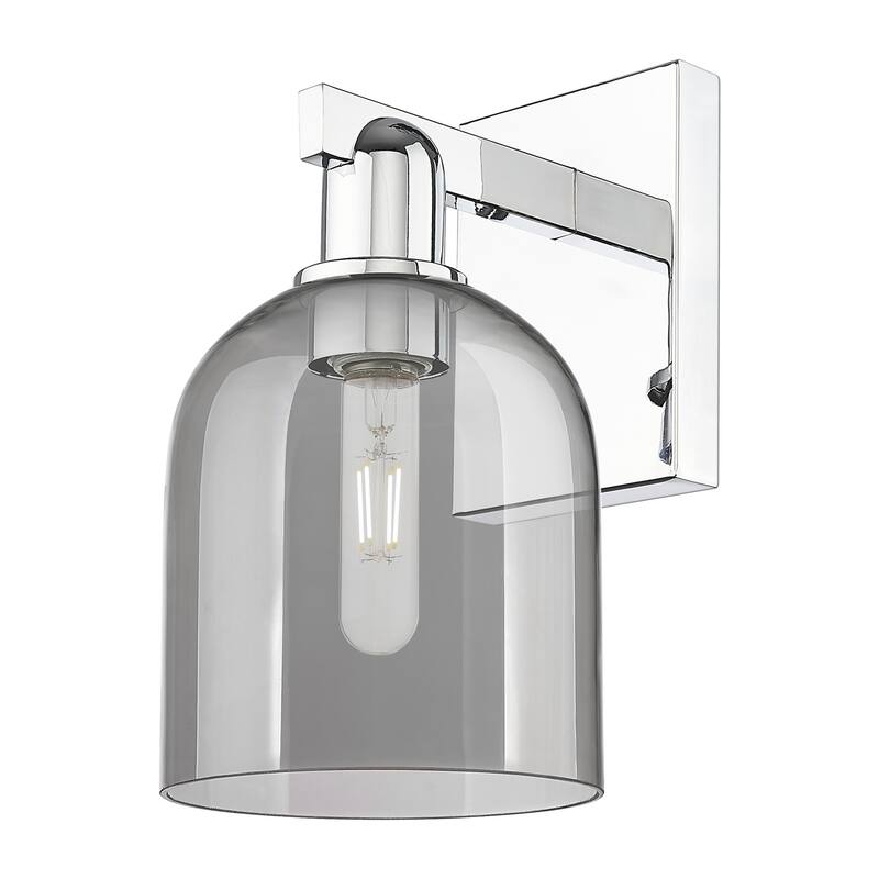 Innovations Lighting 716-1W-12-6 Bella Sconce Bella 12" Tall Wall - Polished Chrome / Light Smoke