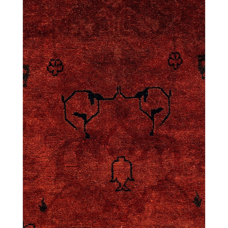 Vibrance, One-of-a-Kind Handmade Area Rug - Red, 6' 0" x 8' 9" - 6' 0" x 8' 9"