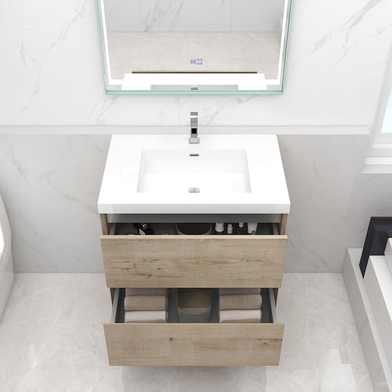 Selina 30" Wall Mounted Vanity with Single Sink - 30