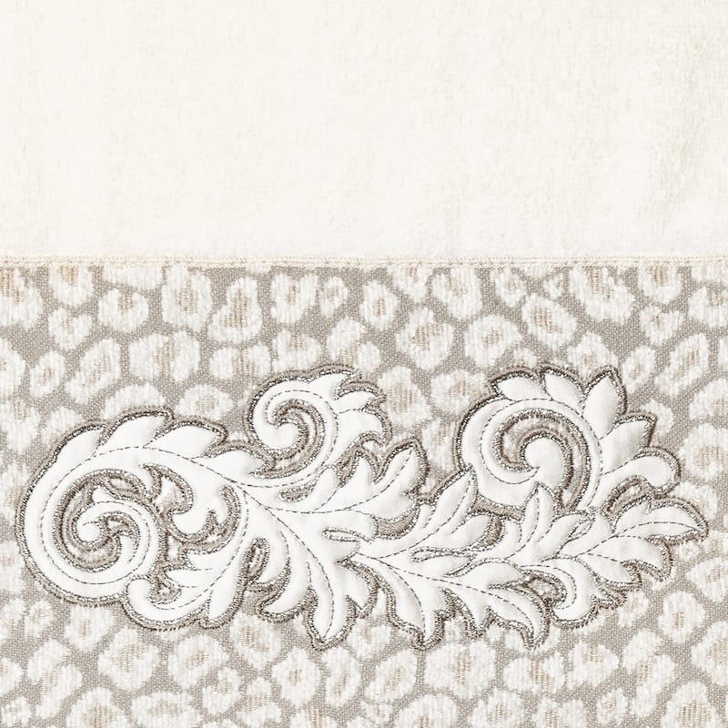 Authentic Hotel and Spa 100% Turkish Cotton April Embellished Bath Towel