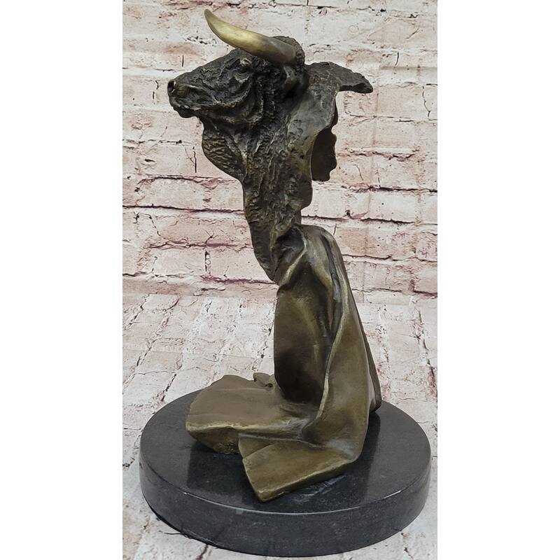 Abstract Bull Monument Sculpture Statue Original Art Bronze Sculpture Western Decor