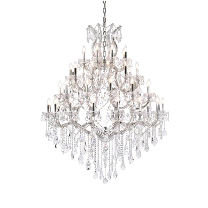 Fleur Illumination Collection Chandelier D:46in H:62in Lt:49 Chrome Finish