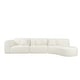 preview thumbnail 40 of 42, Christopher Knight Home- Buker Curved Polyester Sectional Sofa