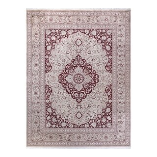 One of a Kind Hand Knotted Traditional Oriental Traditional Area Rug - 12' 1" X 9' 2"