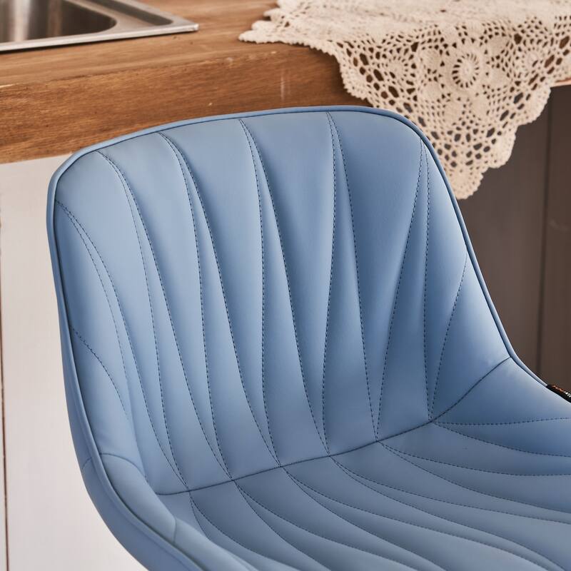 Swivel Upholstered Bar Stools Set of 2, Height Counter Stools