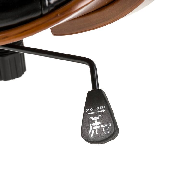 Glitzhome Leatherette Adjustable Swivel Desk Office Chair with Armrest Ergonomic Design