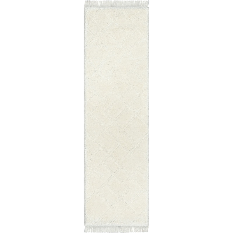 Well Woven Marina Firth Solid High Low Shag Area Rug