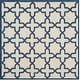 preview thumbnail 64 of 183, SAFAVIEH Handmade Cambridge Trudie Geometric Wool Rug 6' Square - Ivory/Navy - Square