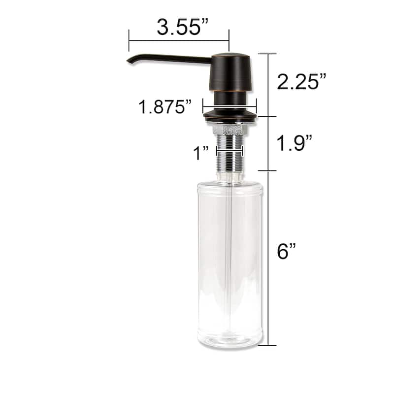 Luxier SC04-T Countertop Deck-Mount Metal Soap and Lotion Dispenser