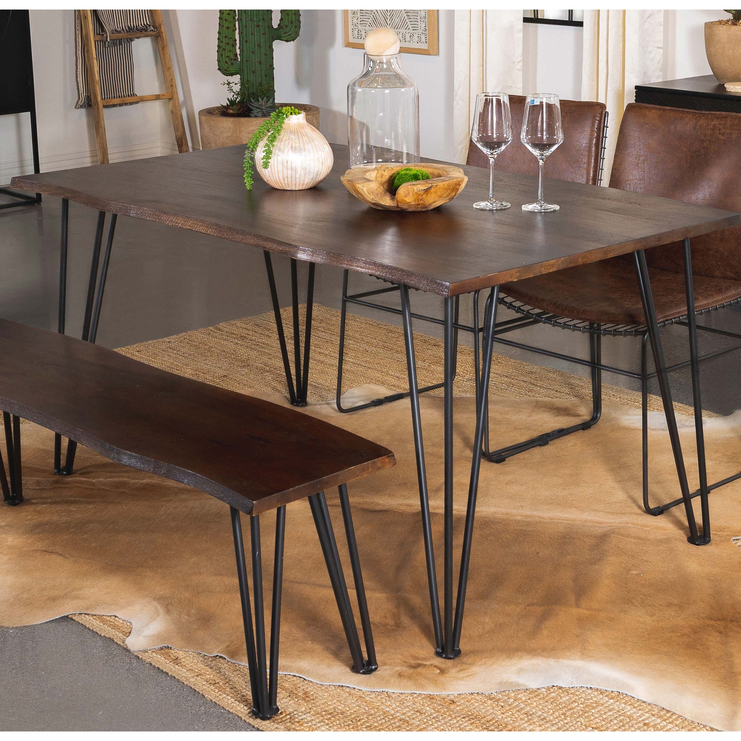 Small mango wood dining table on sale