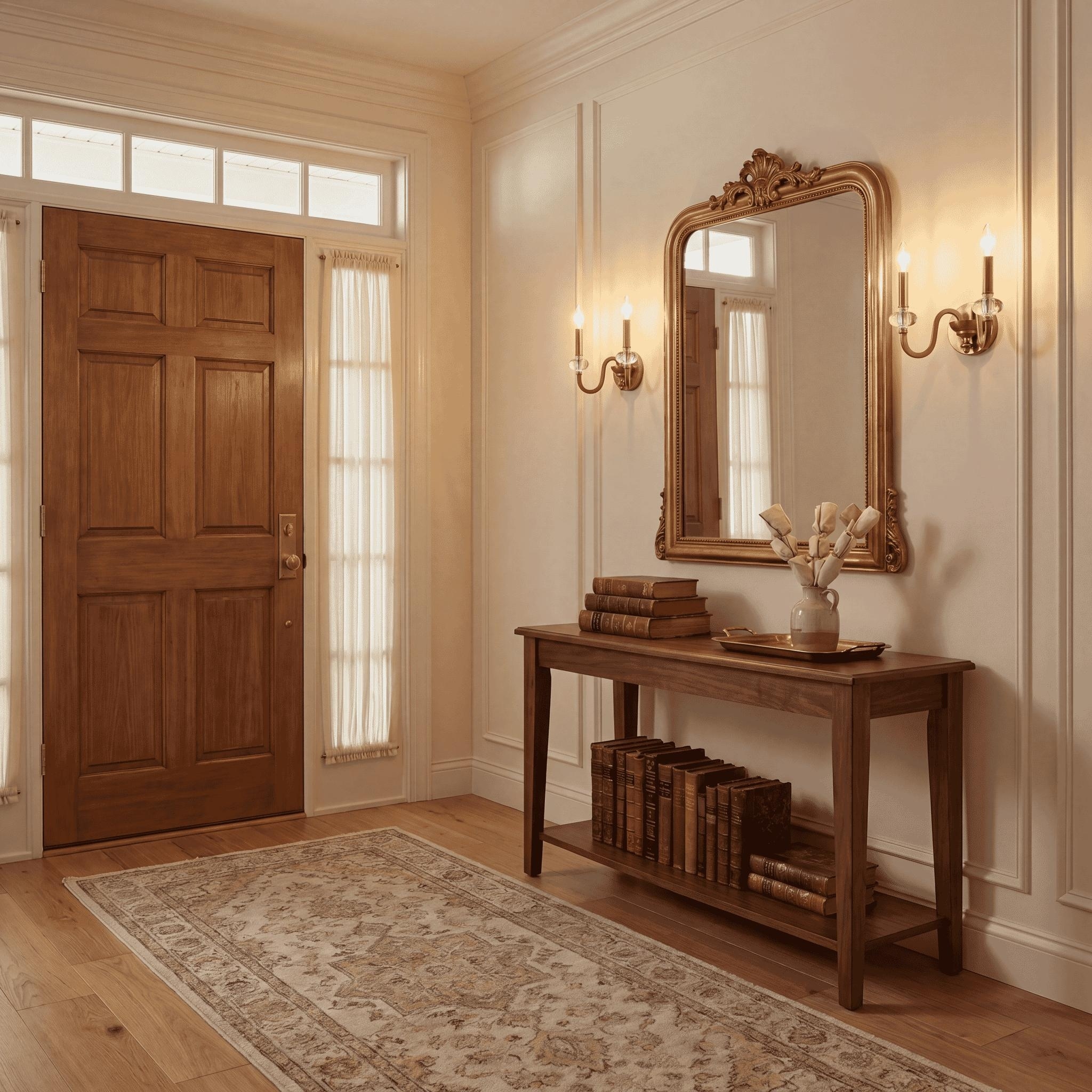 Warm Brass Two Light Wall Sconce from the Bergdorf Collection