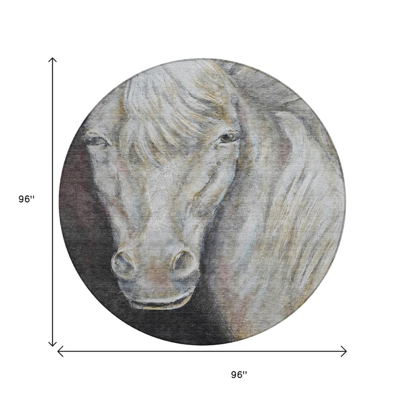 HomeRoots Animal Print Transitional Rectangle Outdoor Rug