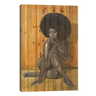 Black Essence Print On Wood by Damola Ayegbayo - Multi-Color