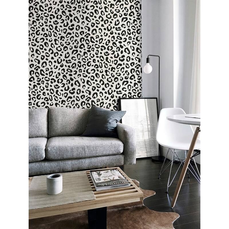 Arthouse Dinah Black Leopard Print Wallpaper