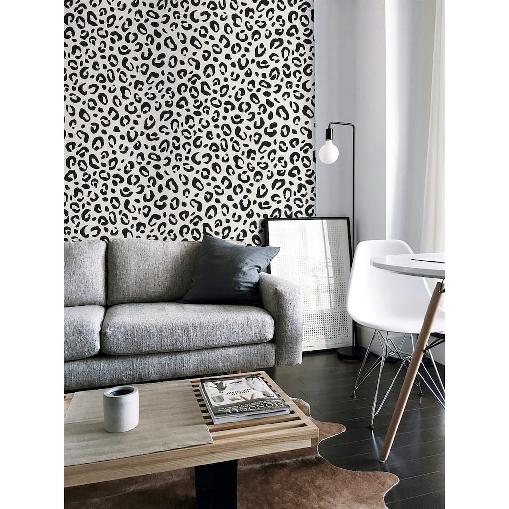 Arthouse Dinah Black Leopard Print Wallpaper