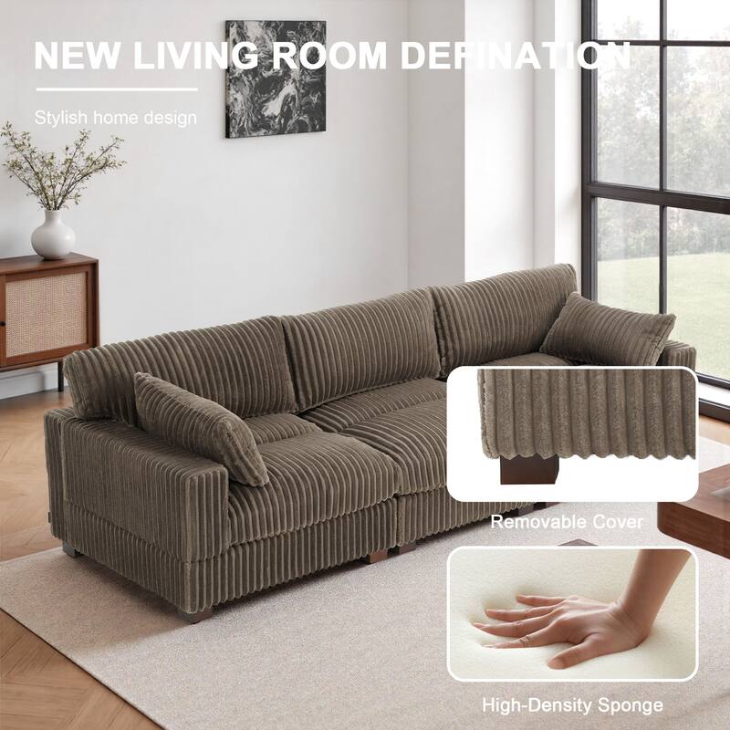 U-shaped Modular Sectional Set Upholstered Sofa Couch