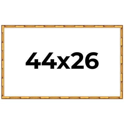 44x26 Frame Gold Bamboo Picture Frame Modern Photo Frame Includes UV Acrylic Shatter Guard Front Acid Free Foam Backing Board