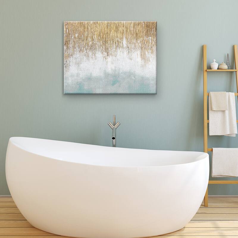 Sage Blue Shimmer by Willowbrook Fine Art Canvas Art Print