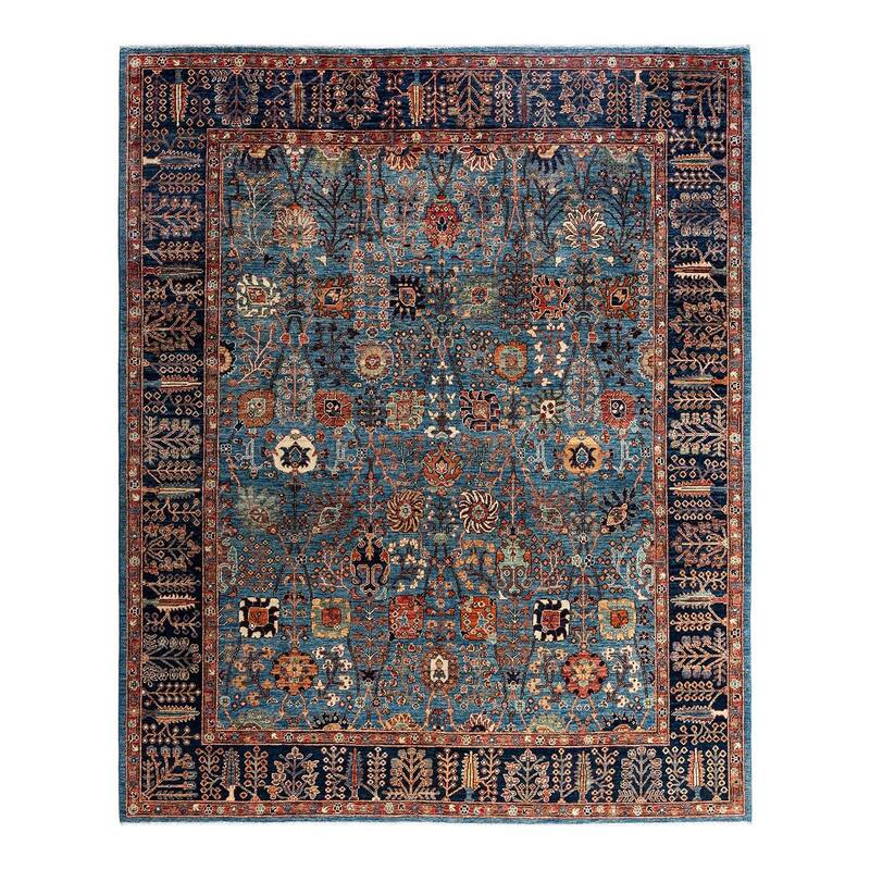 Serapi One-of-a-Kind Hand-Knotted Area Rug - Light Blue, 8' 1" x 9' 10" - 8' 1" x 9' 10"
