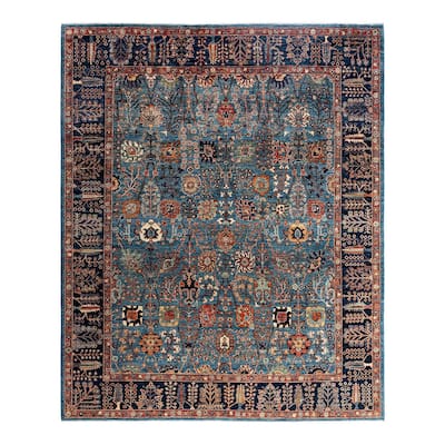 Serapi One-of-a-Kind Hand-Knotted Area Rug - Light Blue, 8' 1" x 9' 10" - 8' 1" x 9' 10"
