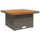 preview thumbnail 75 of 75, vidaXL Patio Dining Set with Cushions Outdoor Seating Gray Poly Rattan
