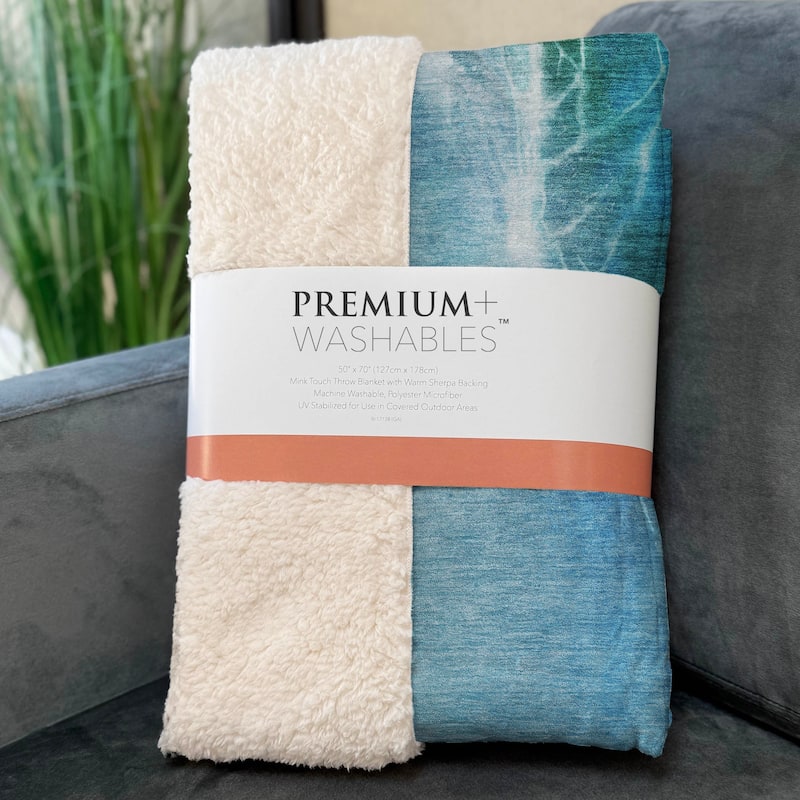 Premium Machine Washable ASB147 Swordfish Sherpa Throw Blanket