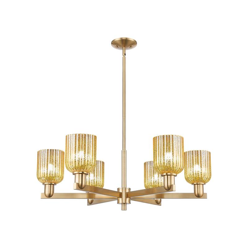 Innovations LightingDowntown Urban - Bridal Veil - 6 Light 35" Stem Hung Chandelier