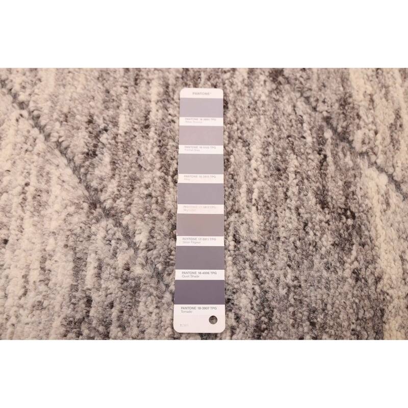 ECARPETGALLERY Hand-knotted Tangier Grey Wool Rug - 5'5 x 7'10