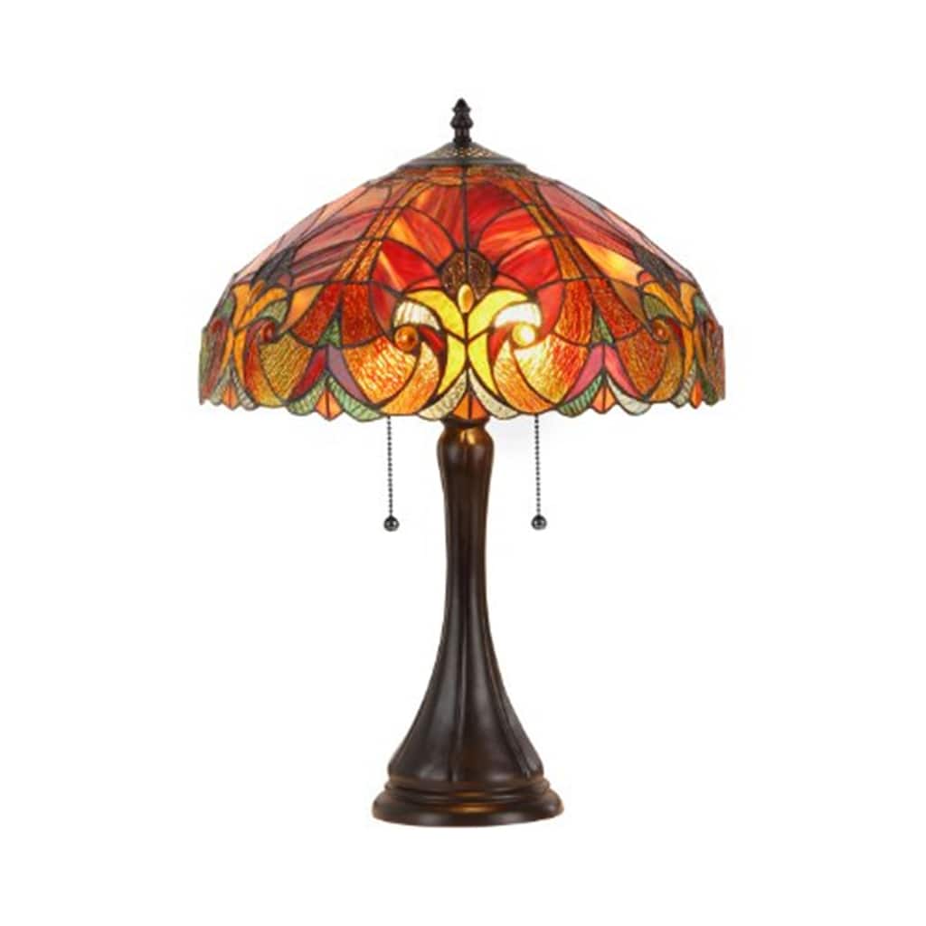 Vintage Table Lamp - 16" Shade Victorian Style Lamp for Living Room Bedroom