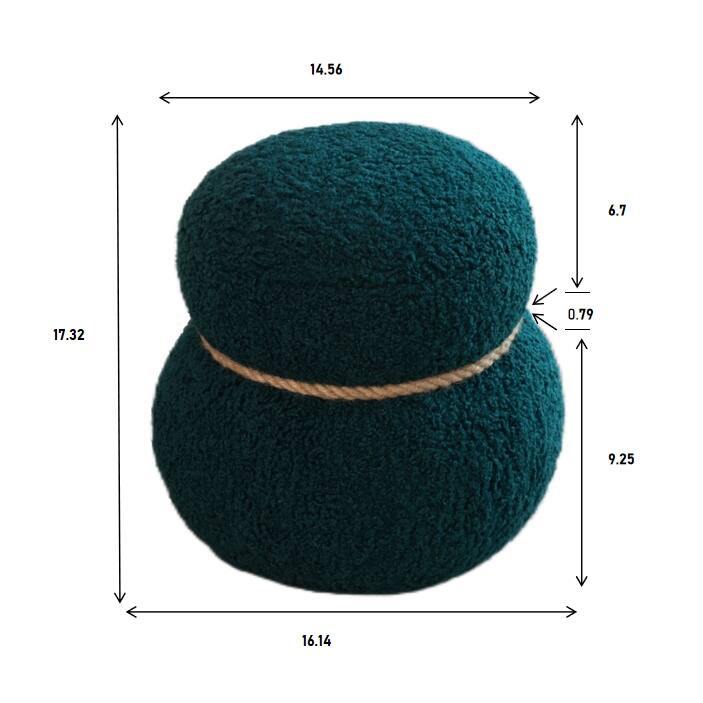 Modern Broadcloth Pleat Snowman Stool for Bedroom