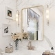 preview thumbnail 110 of 192, KIOTEE Modern Metal Frame Wall Mounted Bathroom Vanity Mirror with 5-year warranty 28x20 - Gold