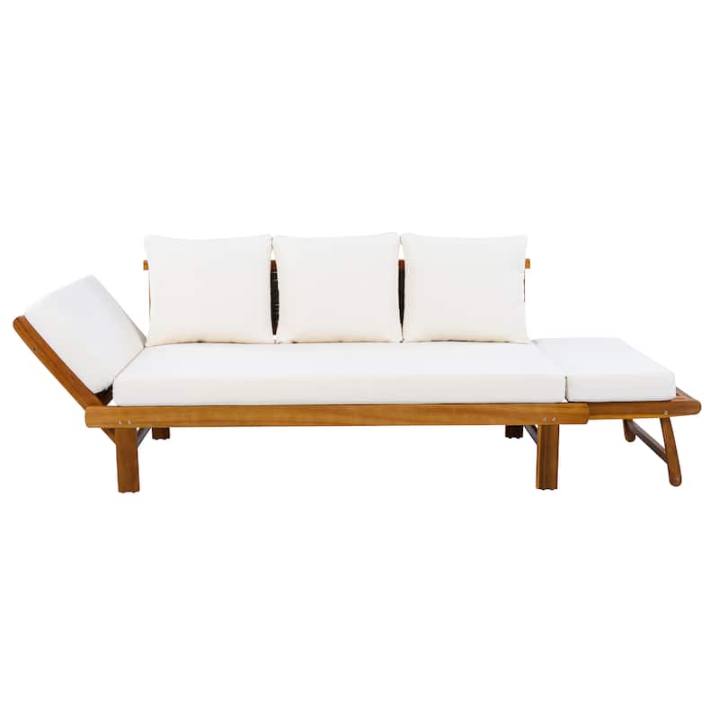 Christopher Knight Home - Teak Haven Outdoor Wooden Wicker Daybed with Adjustable Armrests
