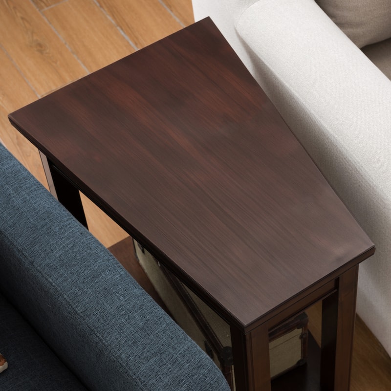 Leick Home Laurent Recliner Wedge Table with Shelf