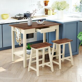 Rxicdeo Solid Wood Kitchen Island with Seating - Bed Bath & Beyond ...