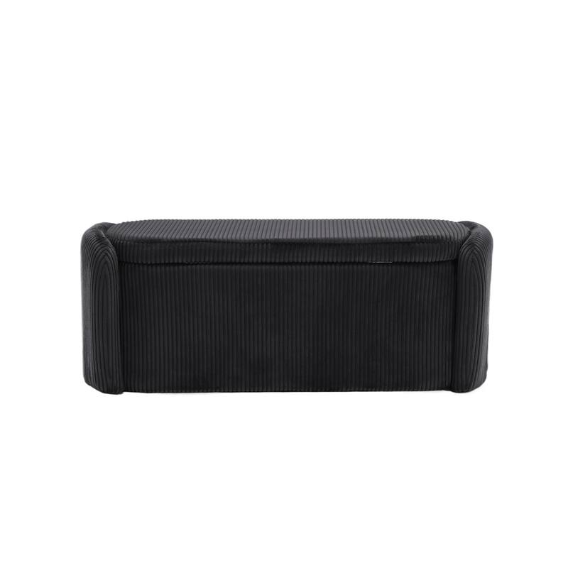 House Hold Storage Ottoman,Bedroom End Bench,Upholstered Fabric Storage Ottoman with Safety Hinge
