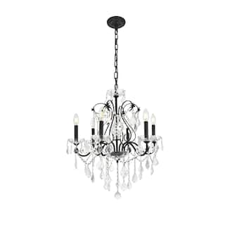 Fleur Illumination 6 light Dark Bronze Chandelier