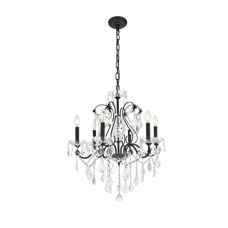Fleur Illumination 6 light Dark Bronze Chandelier
