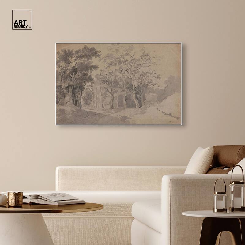 Grove with Road and Haycart Canvas by Art Remedy
