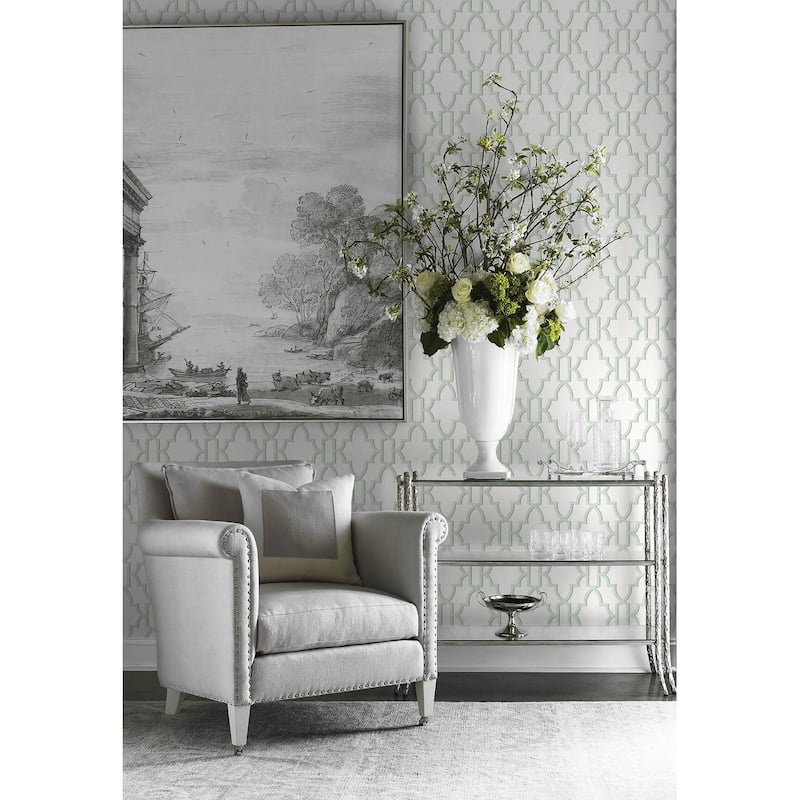 Luxe Haven Coastal Lattice Peel and Stick Wallpaper