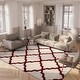preview thumbnail 13 of 18, SAFAVIEH Dallas Shag Giusy Trellis 1.5-inch Thick Rug - Ivory/Grey - 4' x 6'