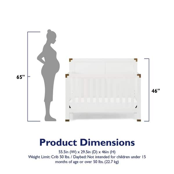 dimension image slide 0 of 2, Miles 5-in-1 Convertible Crib