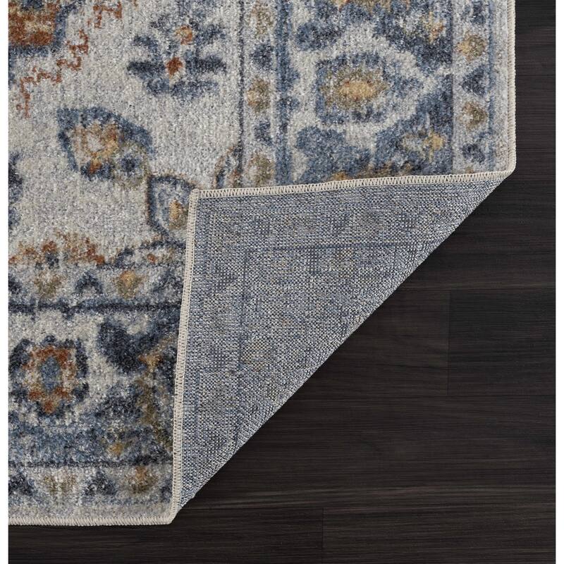 Hauteloom Manhattan Machine Washable Oriental Persian Medallion Vintage Distressed Area Rug