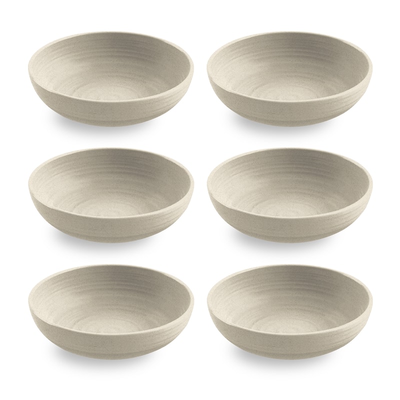 Abode Homwares by TarHong Planta Artisan Low Bowl, 8"/ 43.3 oz.Set of 6