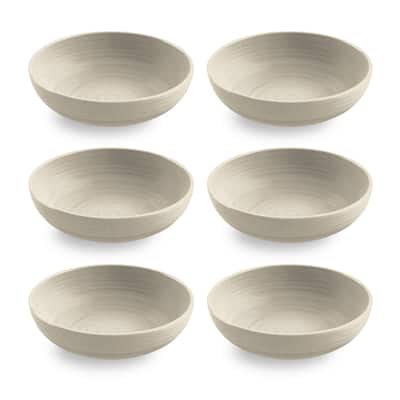 Abode Homwares by TarHong Planta Artisan Low Bowl, 8"/ 43.3 oz.Set of 6