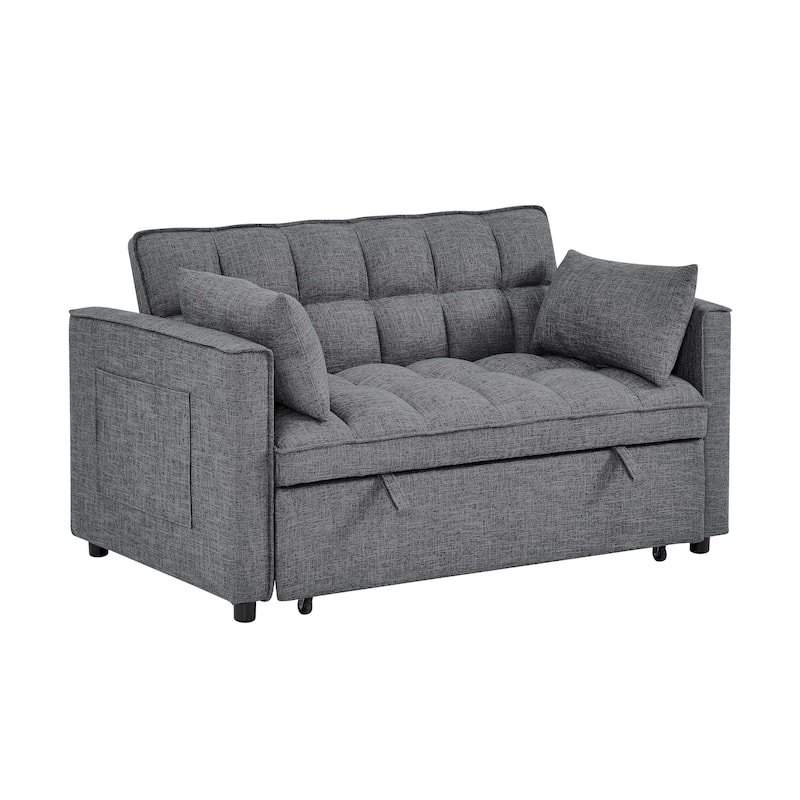 Sienna Tufted Convertible Sleeper Sofa with Chaise