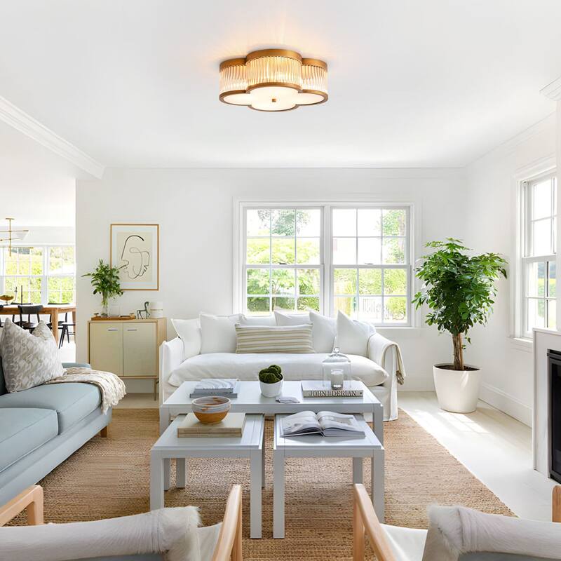 15.7" 4 - Light Modern Flush Mount Ceiling Light for Bedroom - 4 Light