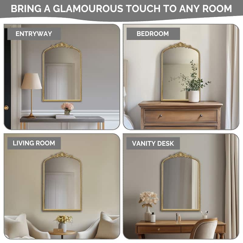 Madison Park Lilbeth Beaded Arch Wall Decor Mirror - N/A